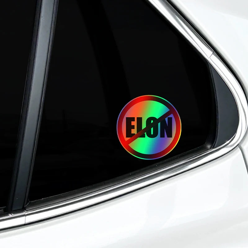 NO Elon Musk Car Decal – Drive Your Message