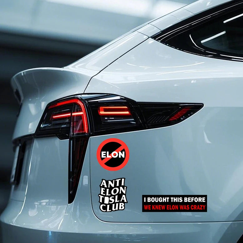 3-Pack Anti-Elon Stickers – No Musk Allowed