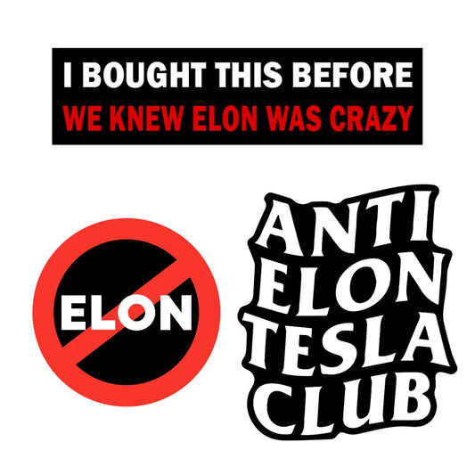 3-Pack Anti-Elon Stickers – No Musk Allowed
