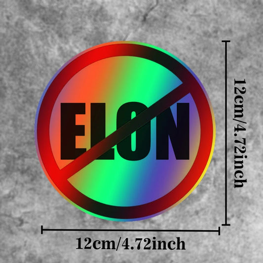 NO Elon Musk Car Decal – Drive Your Message