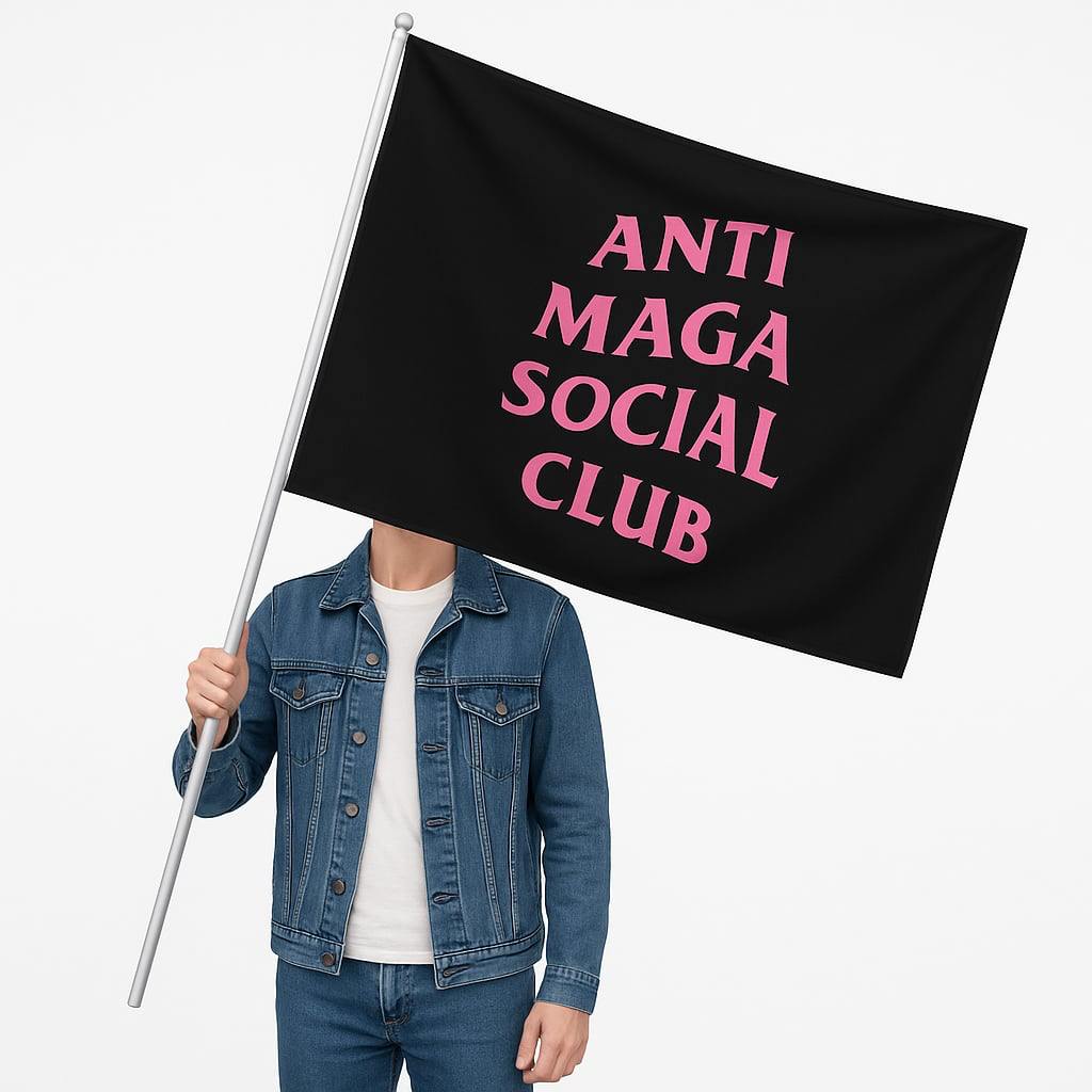 Anti MAGA Pink Flag