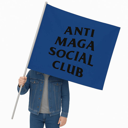 Anti MAGA Blue Flag